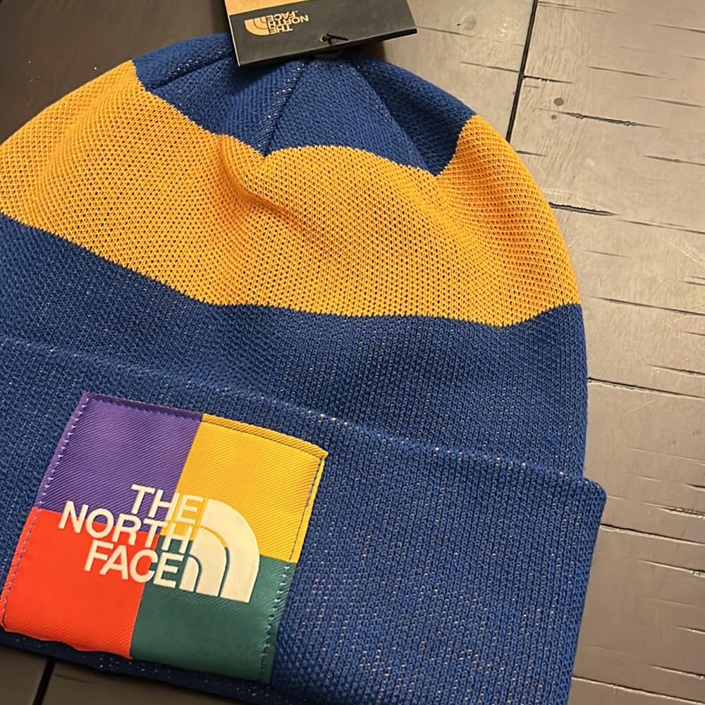 The North Face Color Block Beanie Winter Hat Cap Adult One Size Mens Women’s - Picture 4 of 10